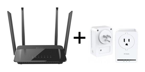 Combo D-Link Dir 822 y Power Line DHP‑P309AV - Router WiFi Dual Band - Redes - Klibtech - Combo D-Link Dir 822 y Power Line DHP‑P309AV - Router WiFi Dual Band - Redes