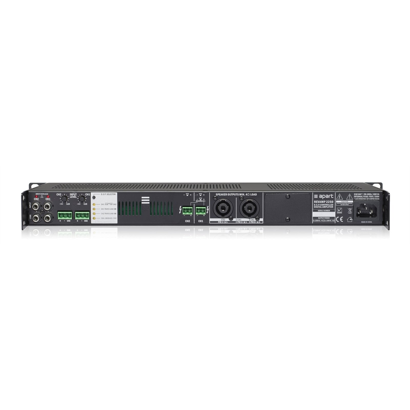 REVAMP2250 Apart Amplificador de Potencia - Audio Comercial Promoción - klibtech