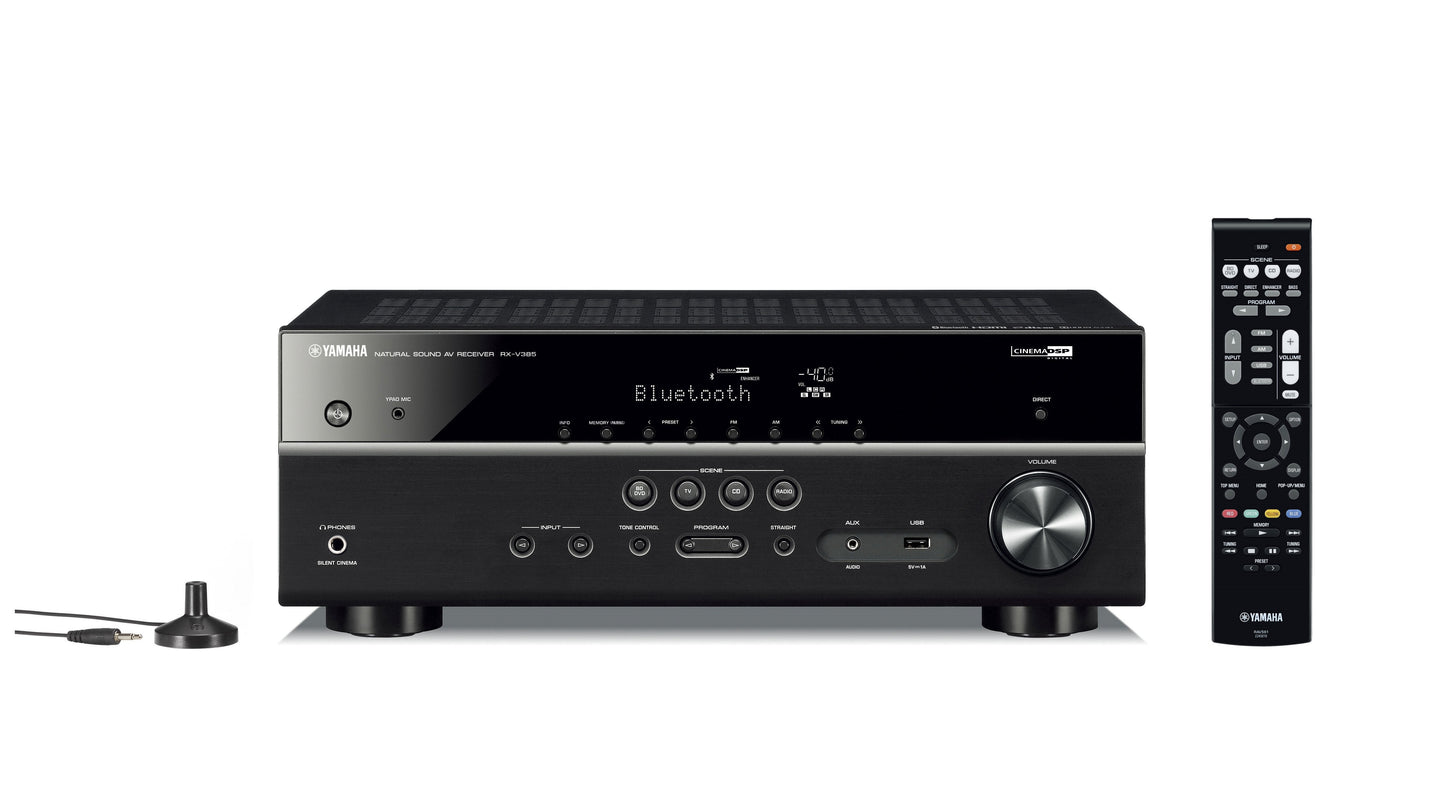 RX-V385 Yamaha Amplificador AV 5.1 con Bluetooth - Audio Wireless - klibtech