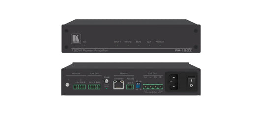 PA-120Z Amplificador de potencia controlable 1x120W @ 70V/100V y 2x60W @ 8Ω