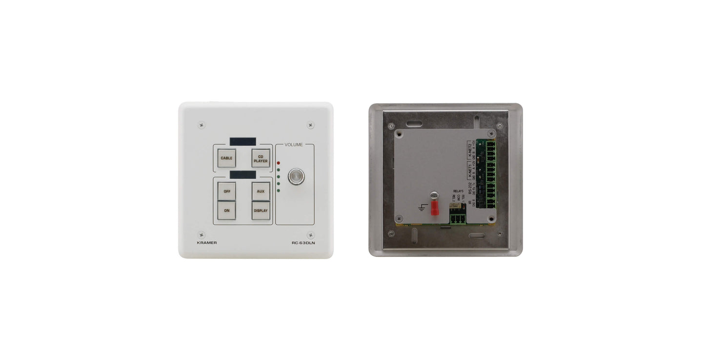 RC-63DLN 6 Button Room Control Dig Volume Control and LCD Group Labels