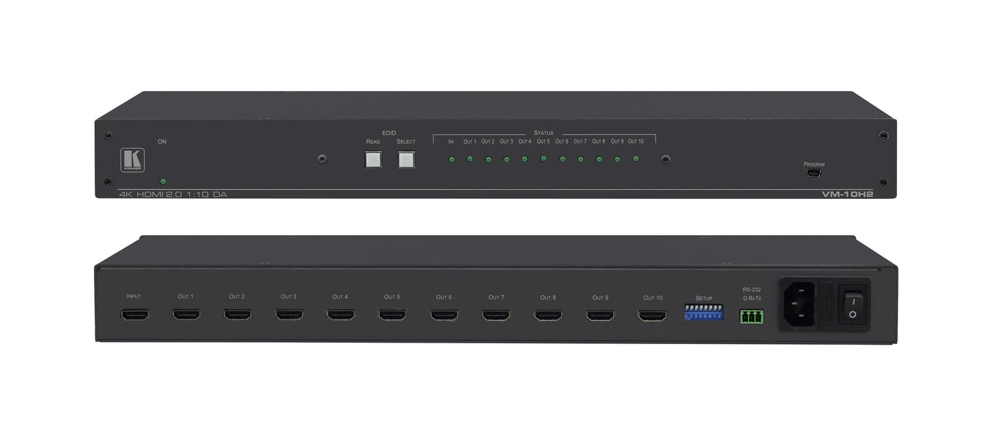 VM-10H2 Amplificador de distribución HDMI 1:10 4K