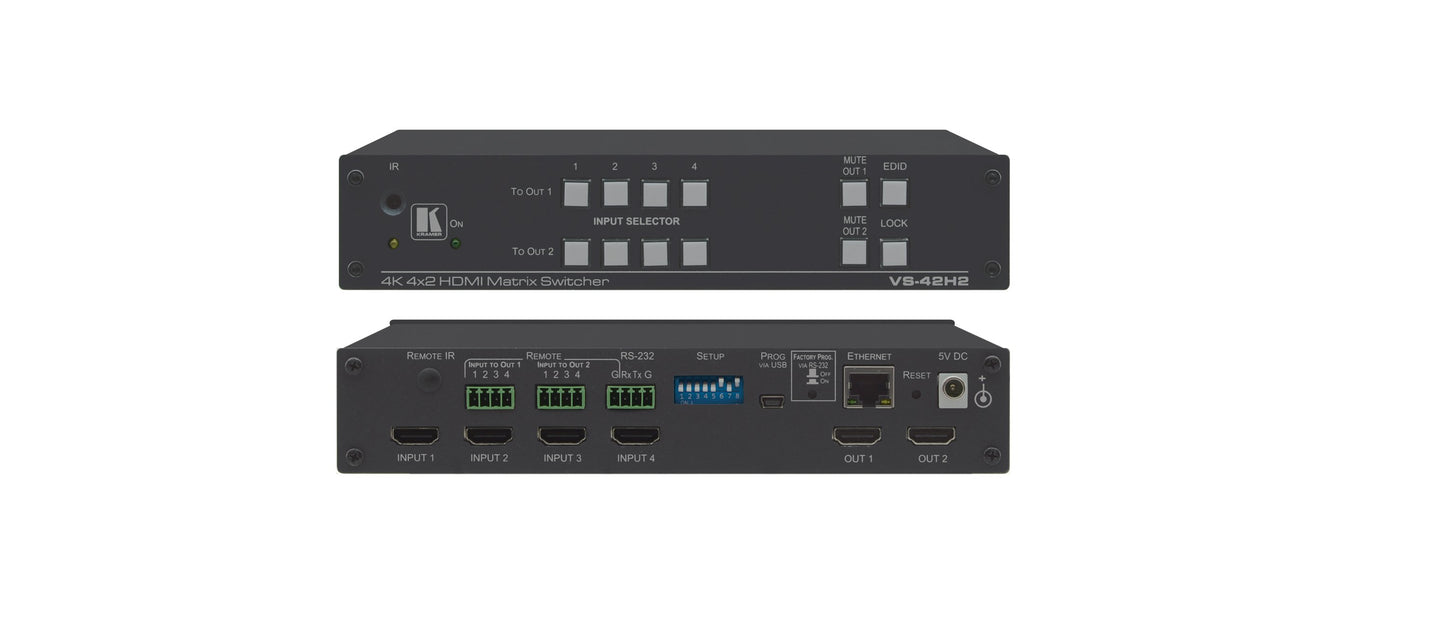 VS-42H2 4x2 4K HDMI2.0 Matrix Switch
