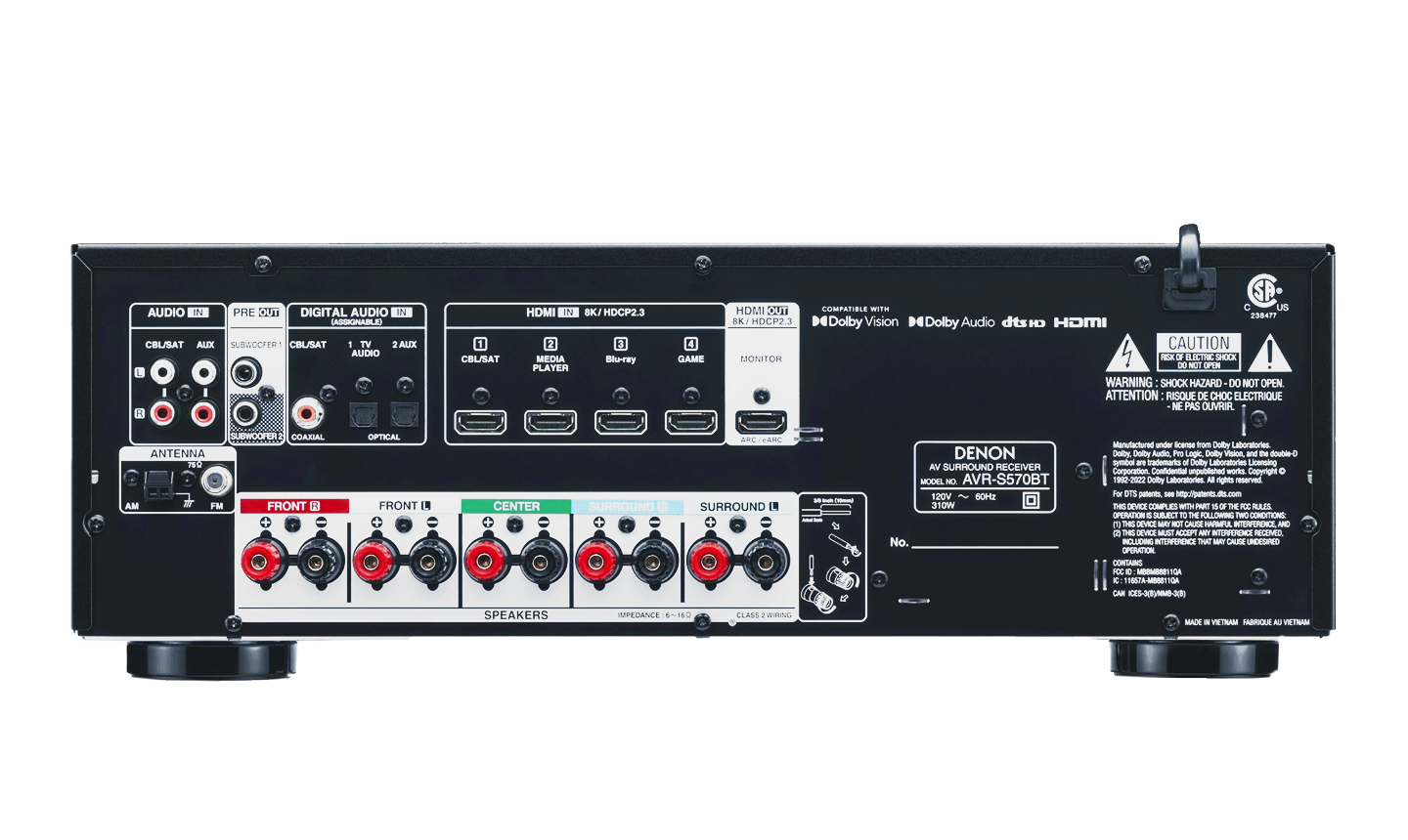 AVR-S540BT Denon AV Amplifier - Audio and Video