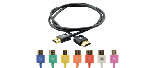 C-HM/HM/PICO/BK-1 Cable HDMI delgado de alta velocidad con Ethernet, 1 pie