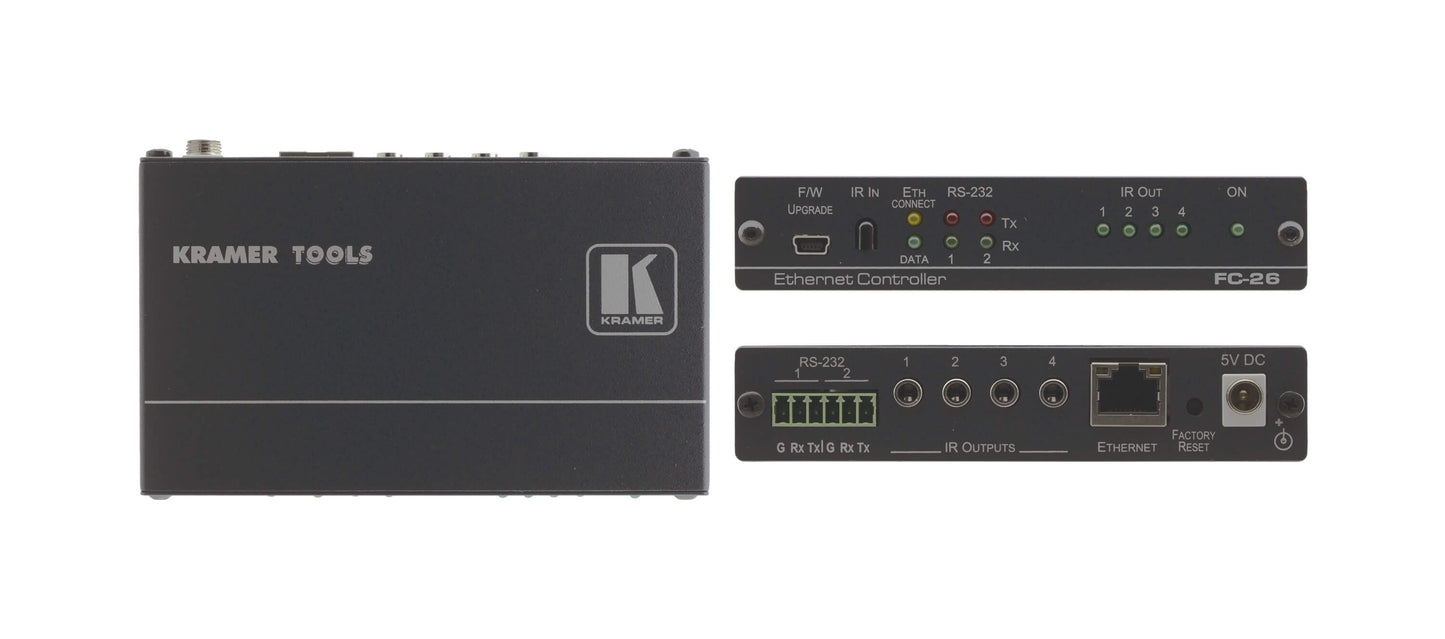FC-26 4/2 Port Ethernet to IR/Serial I/O Protocol Converter