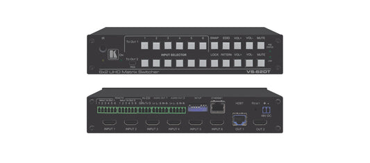 VS-62DT 6x2 UHD HDMI Matrix Switcher with HDMI and HDBT Outputs